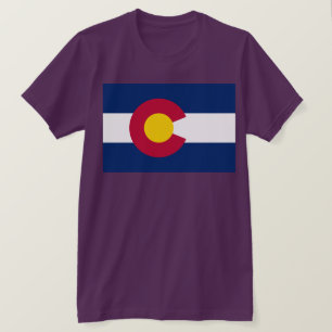 Camiseta Colorado: Bandeira do Estado do Centenário dos EUA