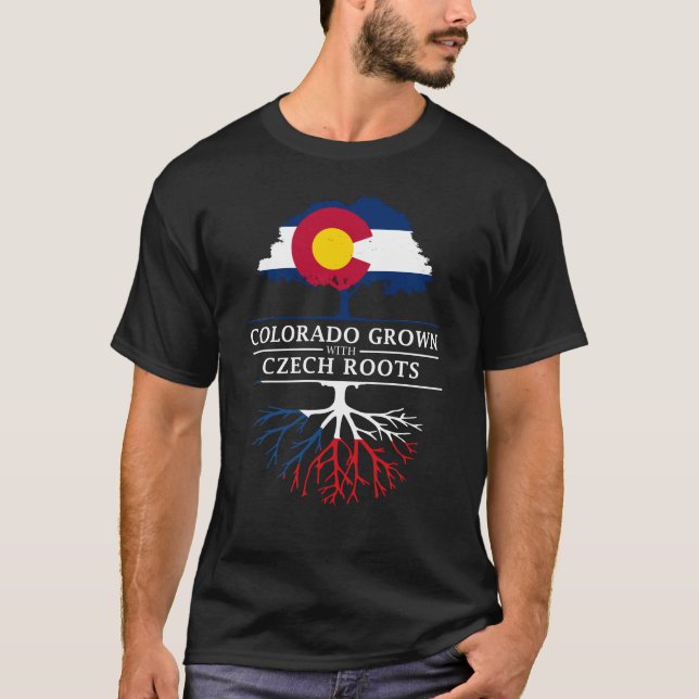 Camiseta Colorado crescido com Checo enraíza   a república (Frente)