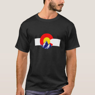 Camiseta Colorado Denver Map Flag Co Souvenir Mountain Prid