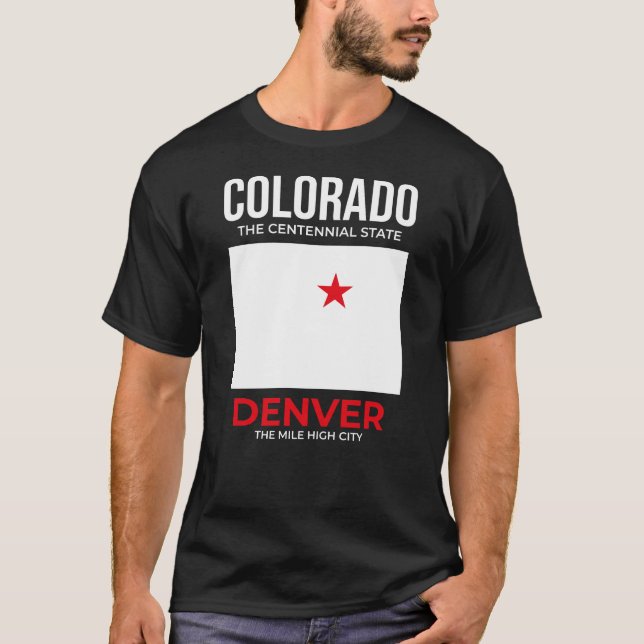 Camiseta Colorado, Denver – The Mile High City, USA (Frente)