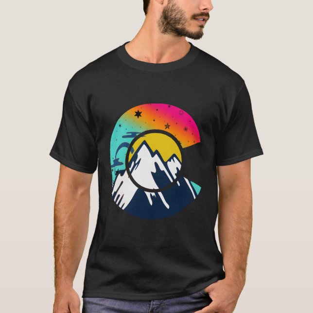 Camiseta Colorado Flag C Mountain (Frente)