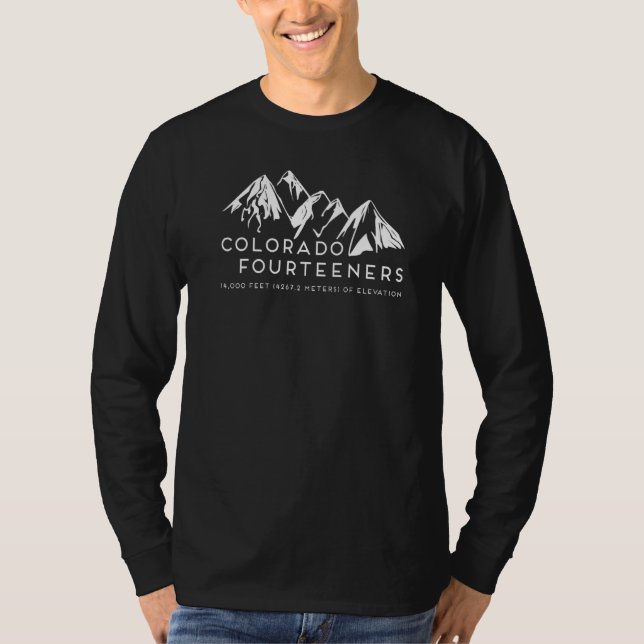 Camiseta Colorado Fourteeners Rocky Mountain State Hiker Tr (Frente)