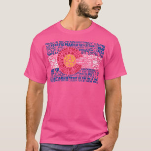 Camiseta Colorado Fourteeners State Flag 14Ers