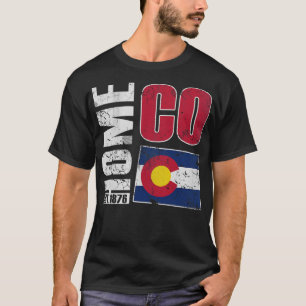 Camiseta Colorado Home CO 1876 State Flag