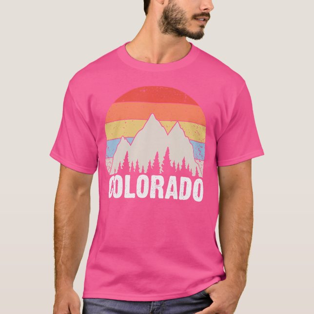 Camiseta Colorado Mountains Nature Hiking Climbing (Frente)