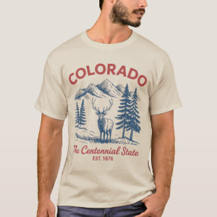 Camiseta Colorado O Estado Centenário Vintage ao ar livre