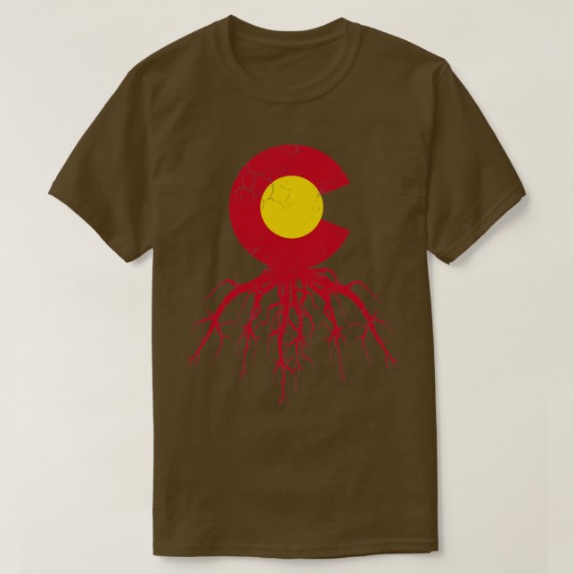 Camiseta Colorado Roots Flag Home Love Family (Frente do Design)