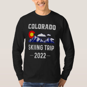 Camiseta Colorado Skiing Trip 2022 Denver Map Flag Co Souve