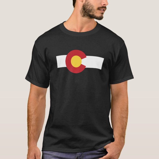 Camiseta Colorado State Flag Rocky Mountain (Frente)