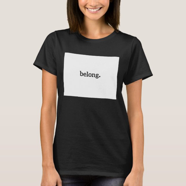Camiseta Colorado State Map Heart Belong (Frente)