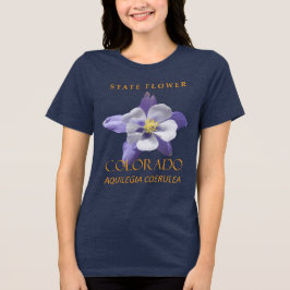 Camiseta Colorado Territory Flower Blue Aquilegia coerulea