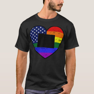 Camiseta Colorado United States Orgulho gay Flag Heart