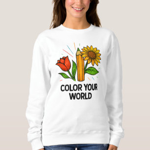 Camiseta Colore seu mundo - Amantes de arte exclusivos