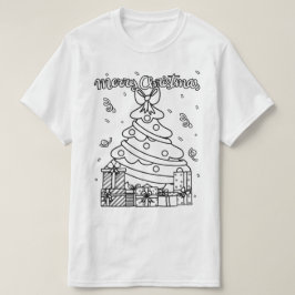 Camiseta Colore seu próprio trabalho de Natal na árvore de