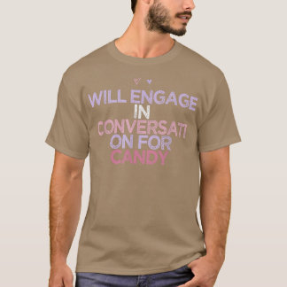 Camiseta Colored Hearts Funny Will Engage In Conversation F