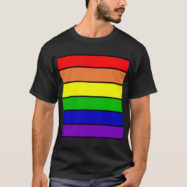 Camiseta Colores do arco-íris Gay LGBT/Camisa da fila