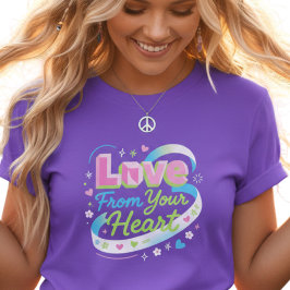 Camiseta Colorful 3D Love From Your Heart Pop