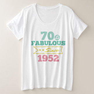 Camiseta colorful 70 and fabulous since 1952
