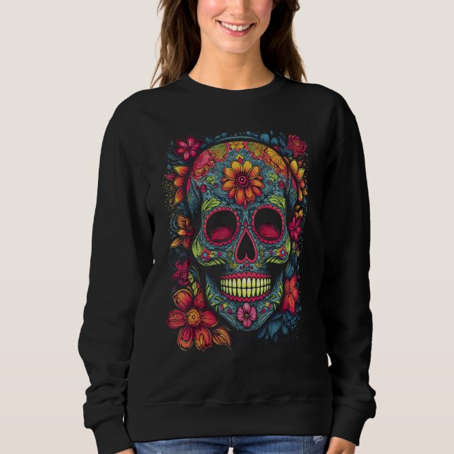 Camiseta Colorful and Beautiful Sugar Skull (Frente)