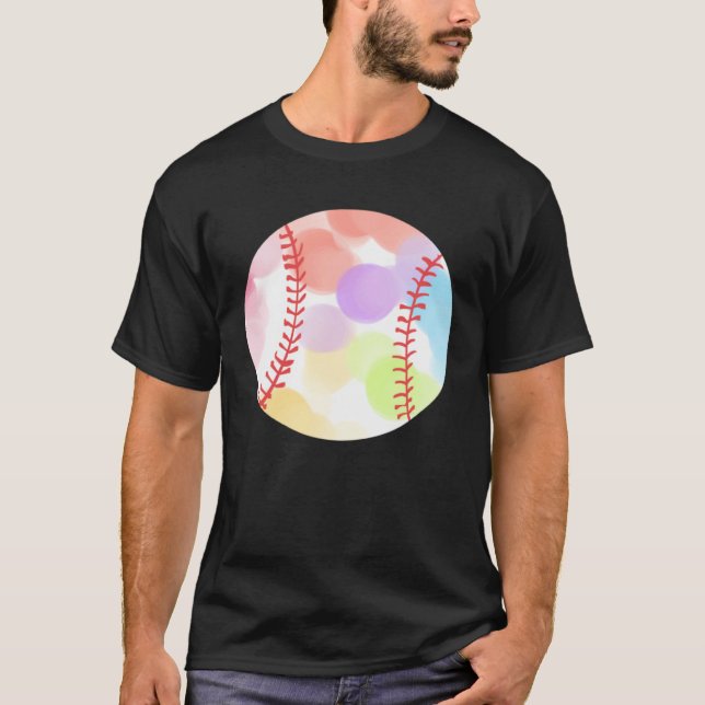 Camiseta Colorful Baseball Baseball Player (Frente)