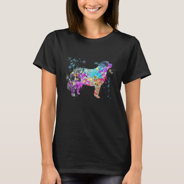 Camiseta Colorful Bernese Mountain Dog   Bernese Mountain D (Frente)