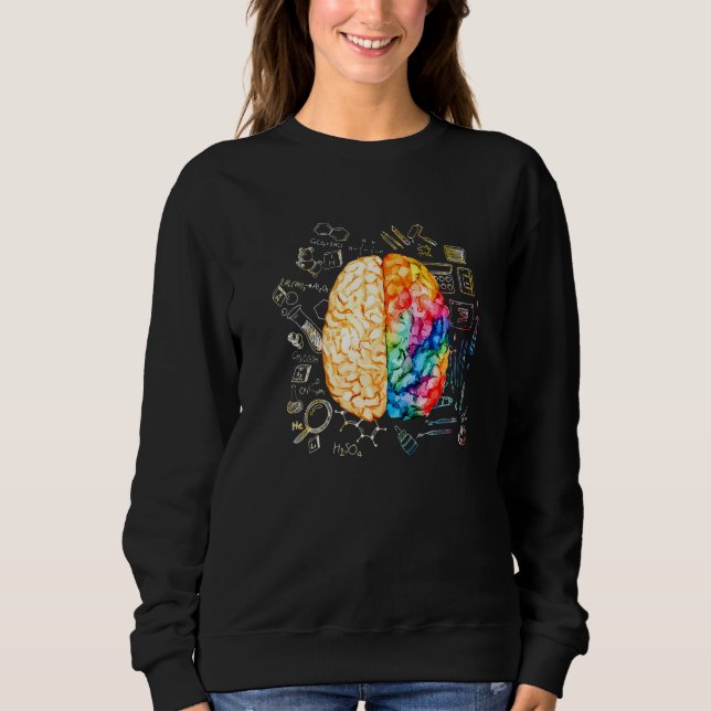 Camiseta Colorful Brain  Science And  Neuroscience Neurolog (Frente)