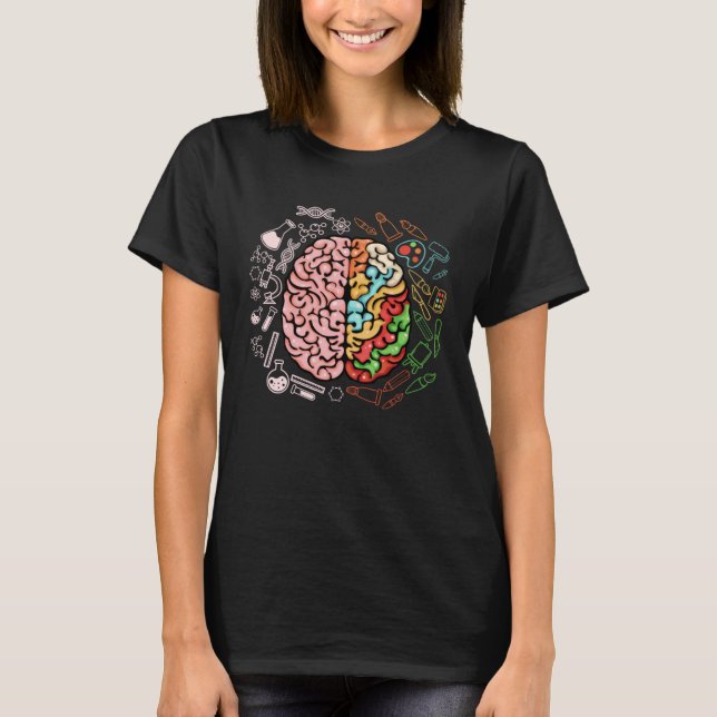 Camiseta Colorful Brain Science Neuroscience Neurologist (Frente)