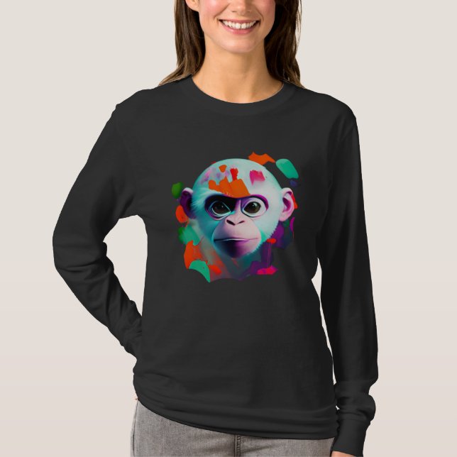 Camiseta Colorful Capuchin Monkey (Frente)