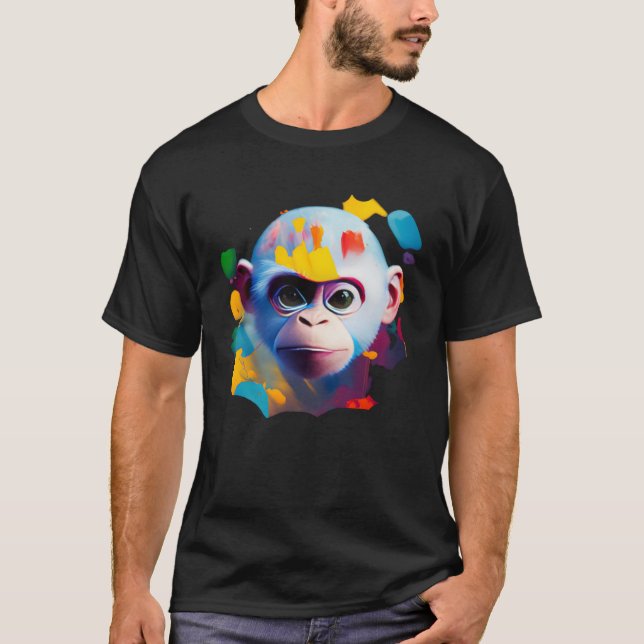Camiseta Colorful Capuchin Monkey  1 (Frente)