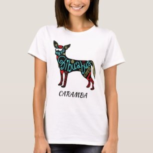 Camiseta Colorful Caramba Chihuahua Silhouette