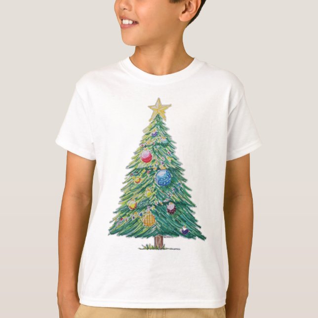 Camiseta Colorful Christmas Tree (Frente)