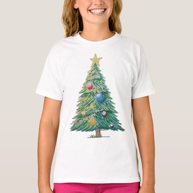 Camiseta Colorful Christmas Tree (Frente)