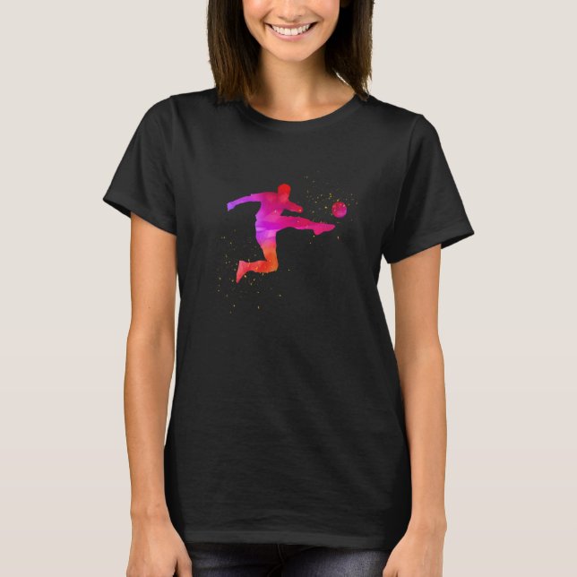 Camiseta Colorful Color Splash Soccer Player Team  (Frente)