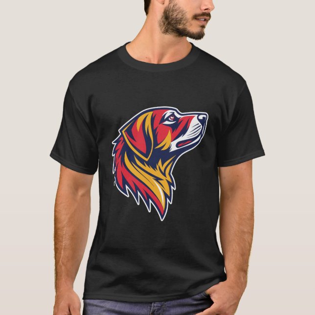 Camiseta Colorful Dog Head Graphic (Frente)