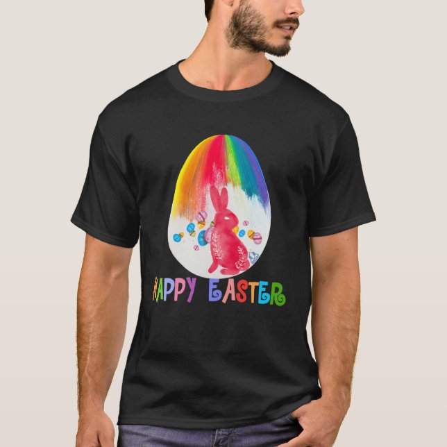 Camiseta Colorful Easter Egg Happy Easter (Frente)