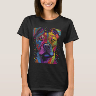 Camiseta Colorful Funny Rainbow staffordshire pitbulch