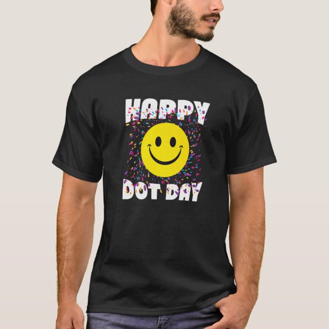Camiseta Colorful Happy Dot Day Fun Polka Dot (Frente)