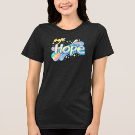 Camiseta Colorful Hope Graffiti - Y2K Sparkle Aesthetic