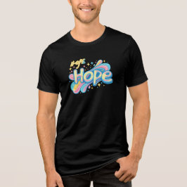 Camiseta Colorful Hope Graffiti - Y2K Sparkle Aesthetic
