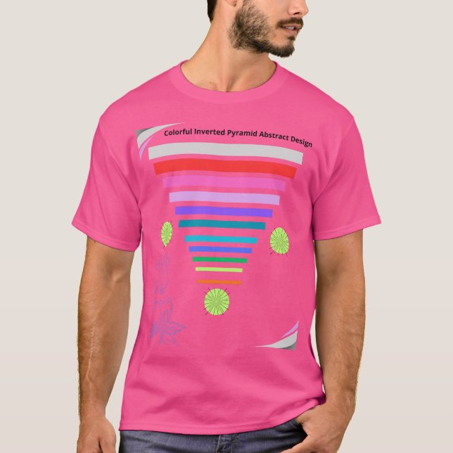 Camiseta Colorful Inverted Pyramid Abstract Design (Frente)