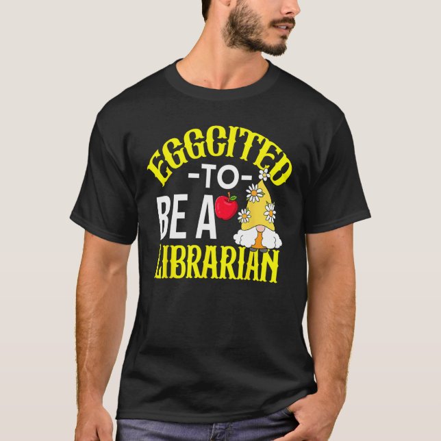 Camiseta Colorful Librarian Easter Theme (Frente)