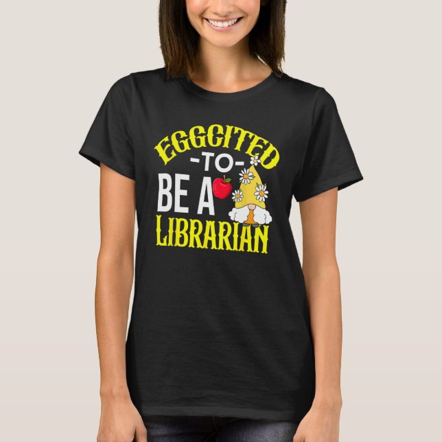 Camiseta Colorful Librarian Easter Theme (Frente)