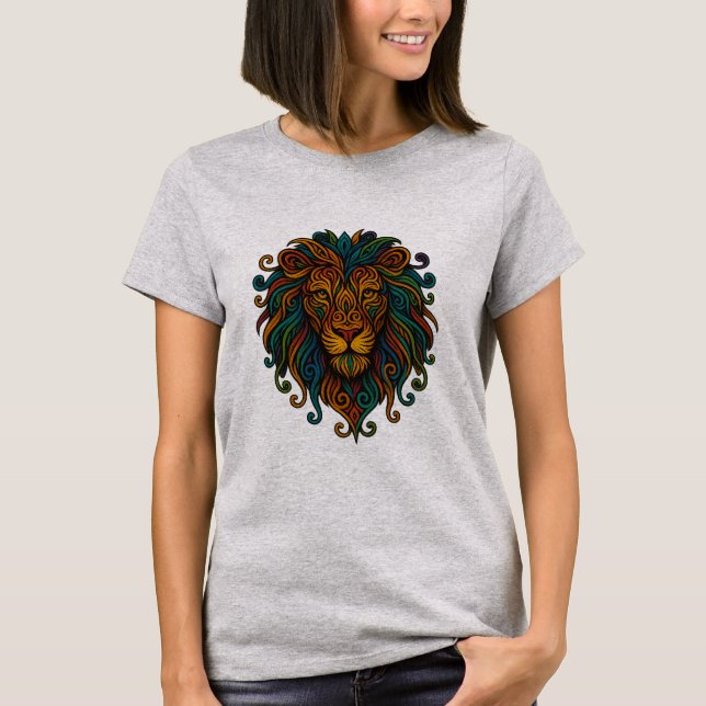 Camiseta Colorful Lion (Frente)