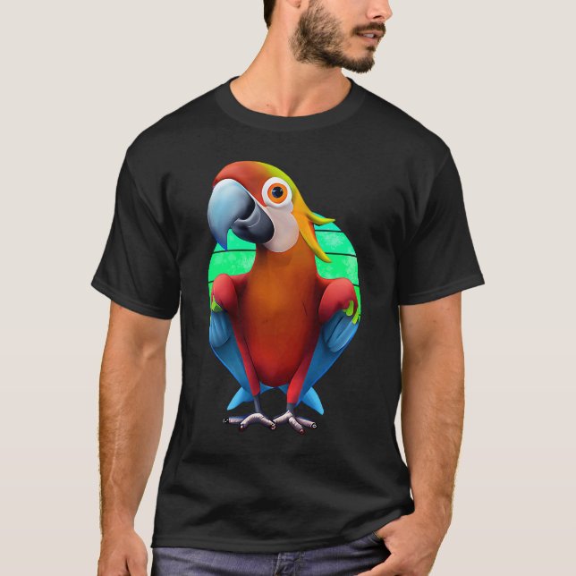 Camiseta Colorful Macaw Parrot Sunset (Frente)
