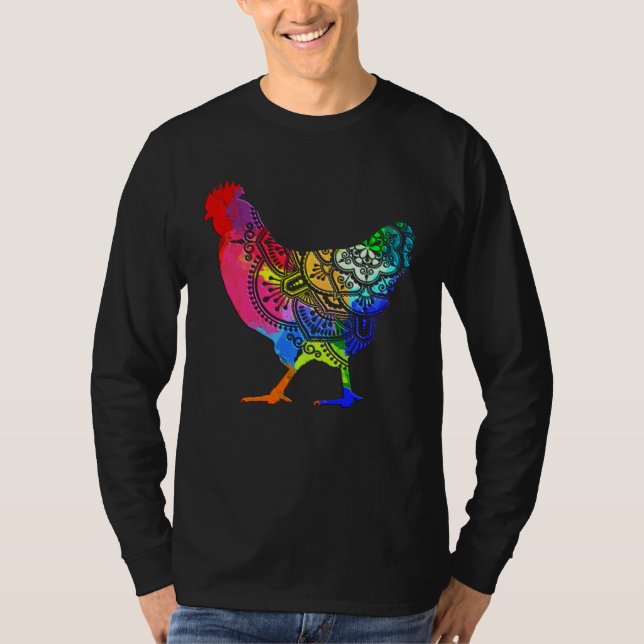 Camiseta Colorful Mandala Chicken Farmer (Frente)