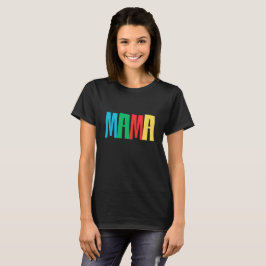 Camiseta Colorful Minimal Mama Typography