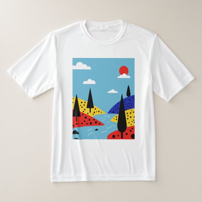 Camiseta Colorful minimalist landscape (Postura )