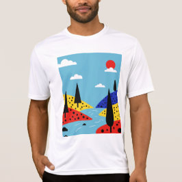 Camiseta Colorful minimalist landscape