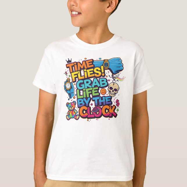 Camiseta Colorful Motivational Sweatshirt – Time (Frente)