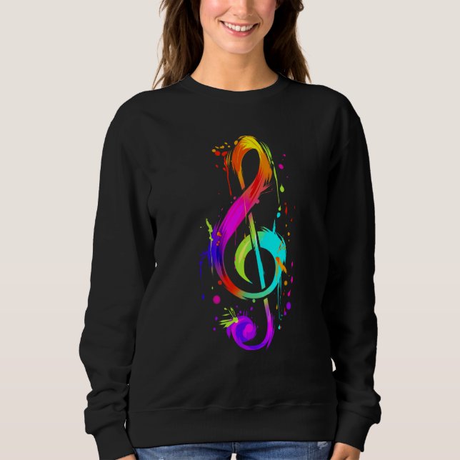 Camiseta Colorful Musician Hippie Clef (Frente)
